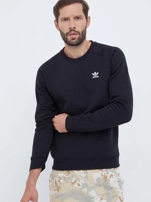 adidas Originals bluza Trefoil Essentials Crewneck męska kolor czarny z aplikacją IM4532