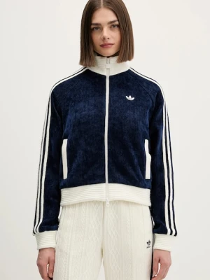 adidas Originals bluza Velour damska kolor granatowy z aplikacją KS7779