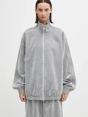 adidas Originals bluza welurowa Fb Os Tt damska kolor szary gładka JW7330