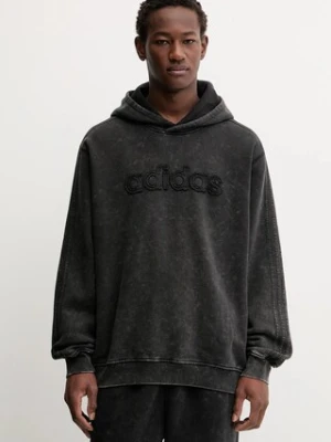 adidas Originals bluza Wsh Hoodie męska kolor szary z kapturem z aplikacją JY2792