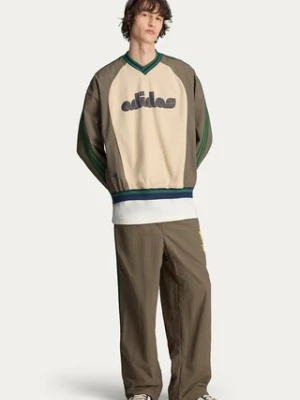 adidas Originals bluza x Brain Dead Dead męska kolor brązowy z nadrukiem JN7153