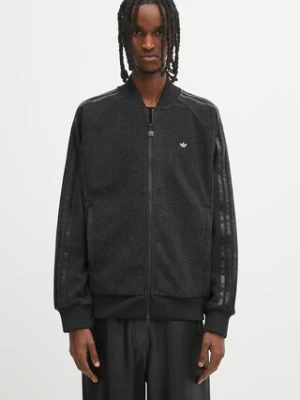 adidas Originals bluza z domieszką wełny Prem Tt męska kolor czarny melanżowa JV7614