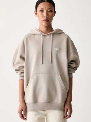 adidas Originals bluza z kapturem damska z bawełną Essentials beżowy