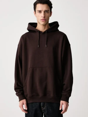 adidas Originals bluza z kapturem męska z bawełną Trefoil Essentials brązowy