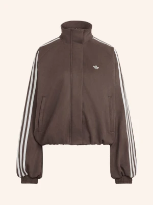 Adidas Originals Bomberka O Wyglądzie Skóry braun CIEMNOBRĄZOWY