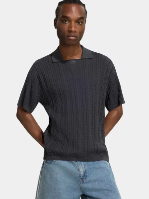 adidas Originals Cable Knit polo swetrowe męskie bawełniane