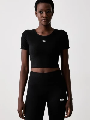 adidas Originals crop top damski z wiskozą Essentials czarny