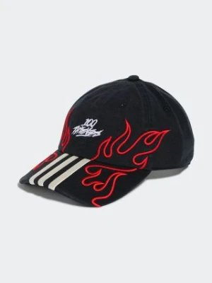 Zdjęcie produktu adidas Originals czapka z daszkiem bawełniana 100 Thieves Cap kolor czarny z aplikacją JE0319