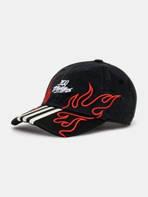 adidas Originals czapka z daszkiem bawełniana 100T Cap kolor czarny z aplikacją JE0319