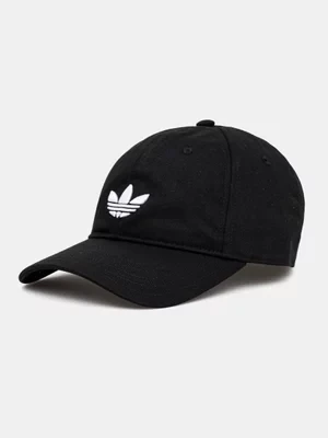 adidas Originals czapka z daszkiem bawełniana BASEBALL AC kolor czarny z aplikacją JC6023