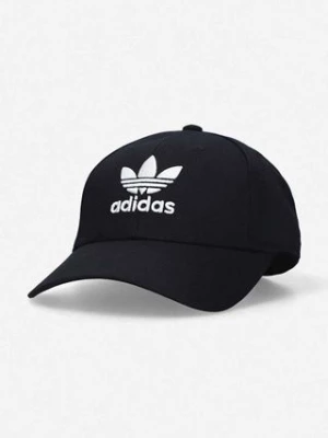 adidas Originals czapka z daszkiem bawełniana Baseball Classic Trefoil kolor czarny EC3603