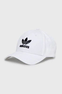 adidas Originals czapka z daszkiem bawełniana kolor biały z aplikacją FJ2545