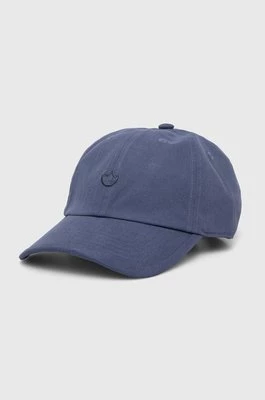 adidas Originals czapka z daszkiem bawełniana kolor niebieski gładka IS4635