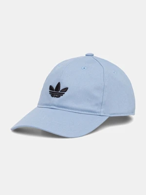 adidas Originals czapka z daszkiem bawełniana kolor niebieski JV7389