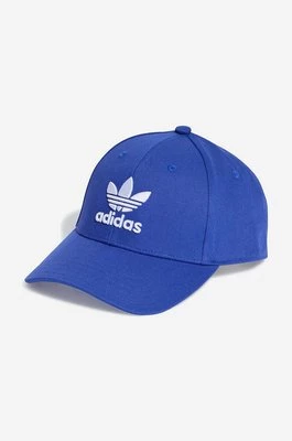 adidas Originals czapka z daszkiem bawełniana kolor niebieski wzorzysta IB9971-NIEBIESKI