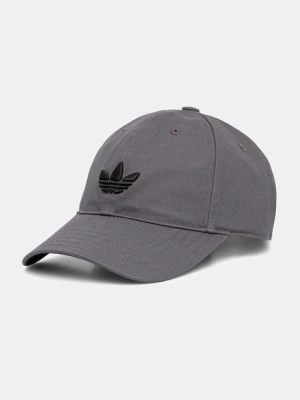 adidas Originals czapka z daszkiem bawełniana kolor szary JV7388