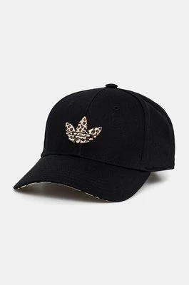 adidas Originals czapka z daszkiem bawełniana Leopard kolor czarny z aplikacją IY4102