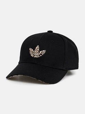 adidas Originals czapka z daszkiem bawełniana Leopard kolor czarny z aplikacją IY4102