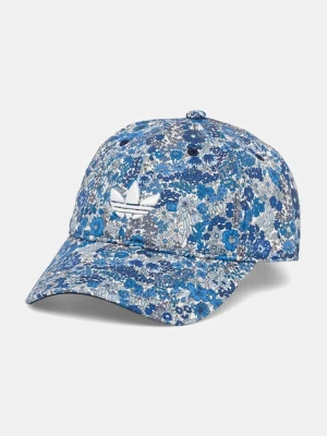 adidas Originals czapka z daszkiem bawełniana Liberty kolor niebieski wzorzysta JD0999