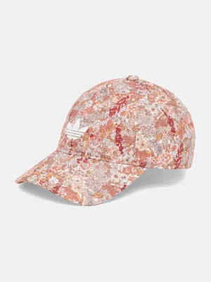 adidas Originals czapka z daszkiem bawełniana Liberty kolor pomarańczowy wzorzysta JD0998