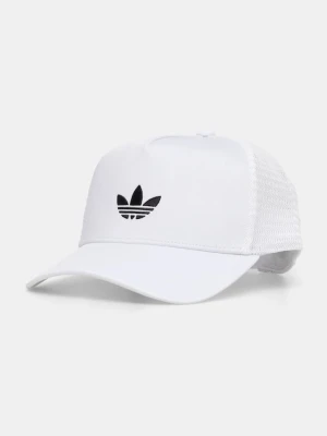 adidas Originals czapka z daszkiem CURVED TRUCKER kolor biały z aplikacją JC6039