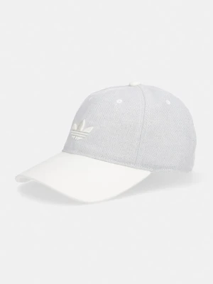 adidas Originals czapka z daszkiem damska z dodatkiem wełny niebieski