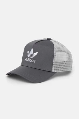 adidas Originals czapka z daszkiem kolor szary z aplikacją IX9683