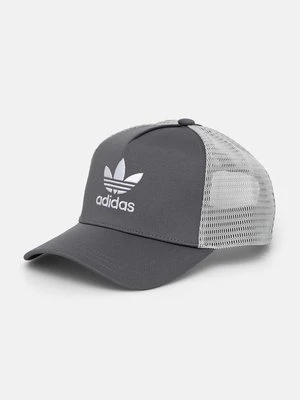 adidas Originals czapka z daszkiem kolor szary z aplikacją IX9683