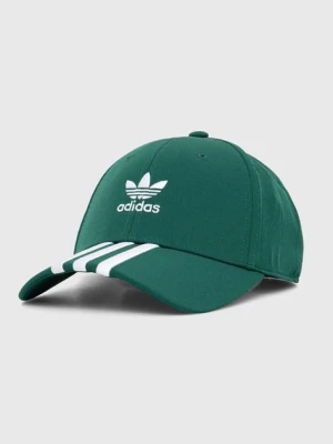 adidas Originals czapka z daszkiem kolor zielony z aplikacją IS1627