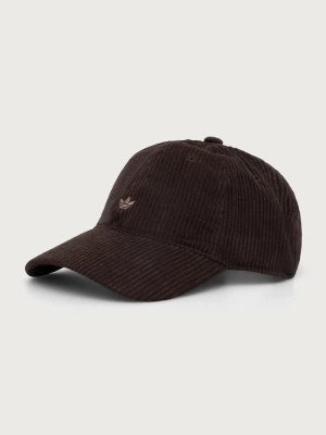 adidas Originals czapka z daszkiem sztruksowa Corduroy Baseball Cap brązowy