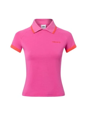 adidas Originals Damska koszulka polo Kobiety Bawełna wyrazisty róż jednolity,