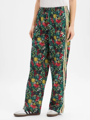 adidas Originals Damskie spodnie do biegania Kobiety Materiał dresowy zielony|żółty|czerwony wzorzysty,