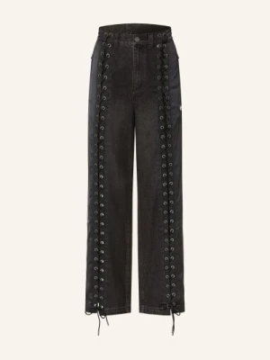 Adidas Originals Dżinsy Z Szerokimi Nogawkami Denim Firebird Z Mieszanki Materiałów schwarz