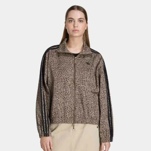 adidas Originals Firebird Oversized Denim Jacket kobiety Kurtki przejściowe brązowy rozmiar Odzież