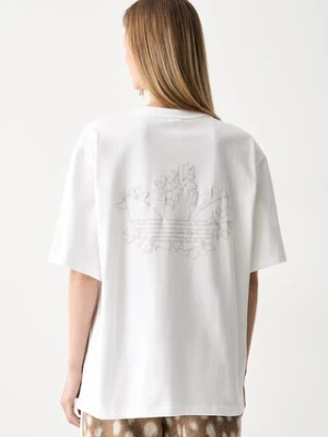 adidas Originals Floral T-shirt oversize bawełniany damski