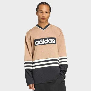 adidas Originals Hockey Jersey mężczyźni Długie rękawy beż rozmiar Odzież