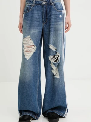 adidas Originals jeansy 0 damskie kolor niebieski KE3300