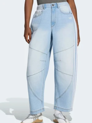adidas Originals jeansy barrel damskie niebieski