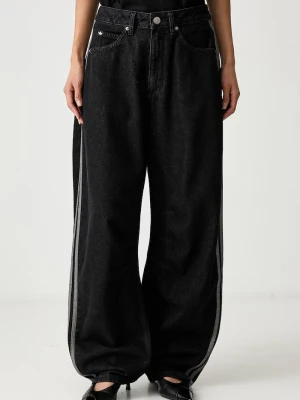 adidas Originals jeansy damskie Barrel czarny