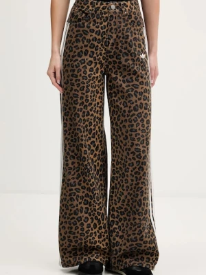 adidas Originals jeansy damskie kolor brązowy KA2680