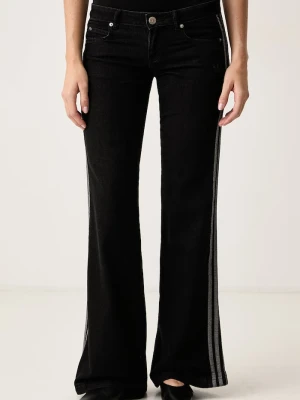 adidas Originals jeansy flare damskie czarny