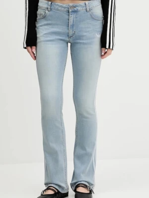 adidas Originals jeansy Slim Denim damskie medium waist KE9801