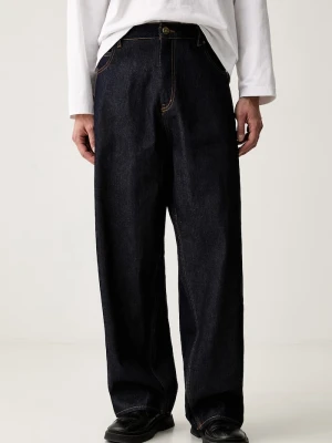 adidas Originals jeansy straight męskie Firebird granatowy