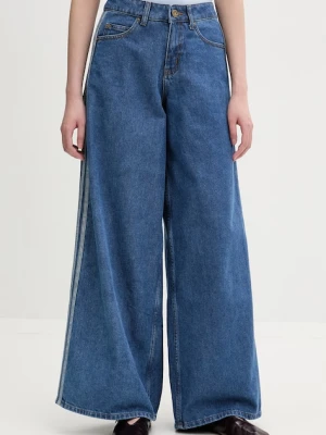 adidas Originals jeansy wide leg damskie Firebird