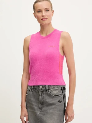 adidas Originals kamizelka Fluffy Vest damski kolor różowy JW3648