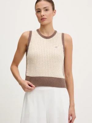 adidas Originals kamizelka KNITTED VEST damskie kolor beżowy JD0904