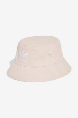 adidas Originals kapelusz bawełniany Adicolor Trefoil Bucket Hat kolor różowy bawełniany IB9997-ROZOWY