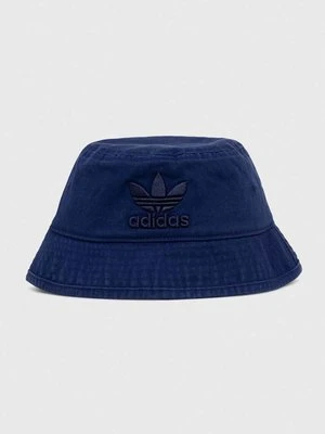 adidas Originals kapelusz bawełniany kolor niebieski bawełniany