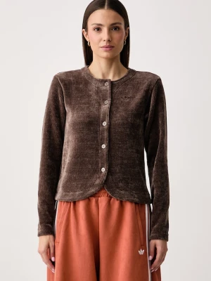 adidas Originals kardigan damski Chenille brązowy