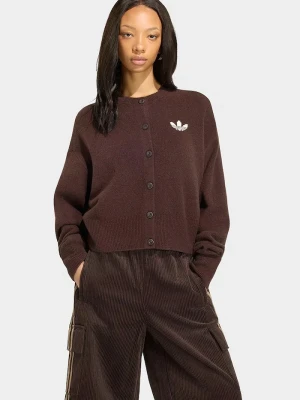 adidas Originals kardigan damski Essentials Knit brązowy